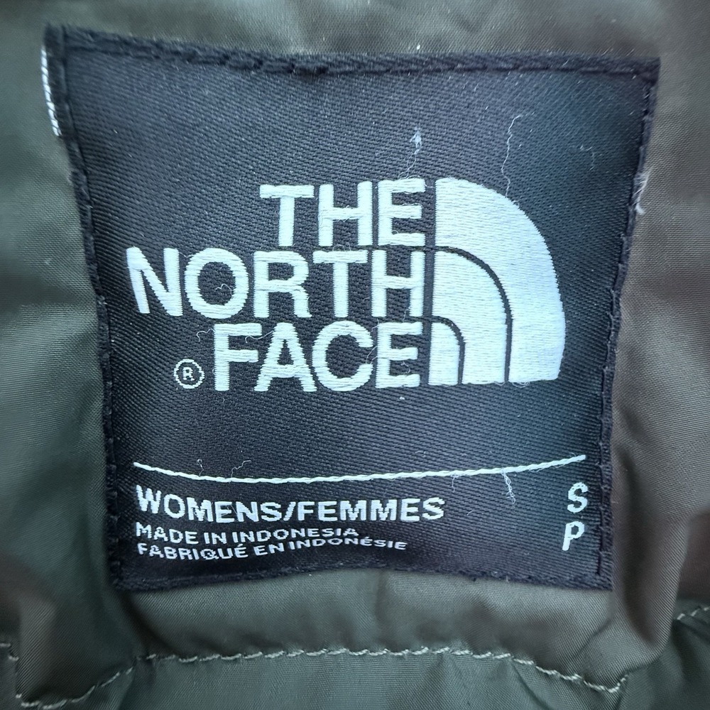 The North Face Arctic Parka Sz S Olive 550 Fill Down Dryvent Hood Missing Fur - Picture 6 of 11